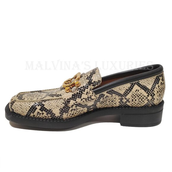 GUCCI SHOES MENS INTERLOCKING G LOGO PYTHON PRINT LOAFERS sz 8 8.5 US - Picture 10 of 15